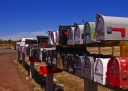 navajo's mail boxes in full desert, Arizona